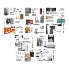 德德小品集 素材便簽本, 意識漂流 白色, 2本, 1組