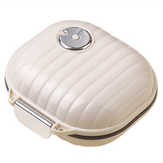 UTOOKII 便攜式密封7格分裝藥盒，多格獨立分裝，帶旋轉進度儀，防水防潮，電鍍卡扣, 1個