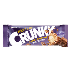 LOTTE 樂天 Crunky 雙脆巧克力棒 特濃奶油口味, 36g, 10包
