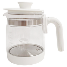 nac nac 溫控調乳器玻璃壺, 白色, 1個