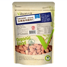 Vilson 米森 有機加州甜杏仁 輕烘培, 1包, 150g