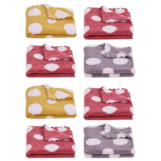 超柔軟吸水珊瑚絨波波點抹布 30 x 30cm 廚房清潔必備 超強吸水力 柔軟舒適 居家清潔好幫手, 8條