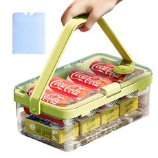 couselect 戶外露營便當盒 野餐露營餐具 附冰晶盒 綠色, 1個