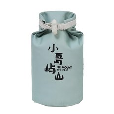 ISE MOUNT 小島嶼山 露營束口米袋子 漏斗口不易灑 20 x 9cm 24g 680ml, 梧枝綠, 1個