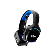 Hawk 浩客 頭戴電競耳機麥克風 G2000, 03-HGE2000BB, 黑色 + 藍色