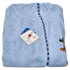 LIFE 來福牌 Disney 迪士尼 米奇浴袍, 100%棉, 台灣製, RED120, 1件