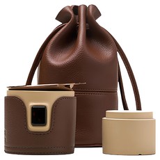 沏派 逐外飛行壺 伴手禮戶外旅行陶瓷茶具組, 1組, 便攜沏壺 + 大杯 + 小杯 + 純色壺套 + 收納袋, 蝶蛹黃