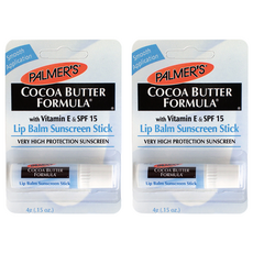 PALMER'S 帕瑪氏 維他命E SPF15 護唇膏 可可脂防曬, 無色, 4g, 2支