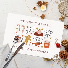 半島良品 清新簡約風皮革餐桌墊/防水防油隔熱皮革餐墊, 厚2mm 30 x 45cm, 薑餅人, 1個