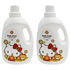 AKIRA 御衣坊 Hello Kitty富貴檀香洗衣精 適用於毛、棉、麻、化纖及混紡等適合水洗之衣物, 2L, 2瓶