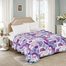 Crocodile 鱷魚 法蘭絨單層毯 超細100%聚酯纖維 夢幻紫羅蘭