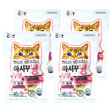 CAT CHUP 貓咪凍乾零食 -40°C冷凍乾燥技術 100%新鮮魚肉, 鮭魚, 23g, 4包