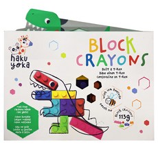 haku yoka 積木蠟筆 暴龍 天然蜂蠟 礦物石蠟, 1盒, 8