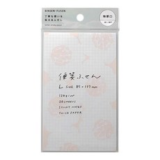 KING JIM HITOTOKI 信紙便箋/便利貼 L 花 85 x 137mm 124g/m²紙, 20張, 1本