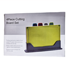 Mega 廚房四色分類砧板 4件組 PP+TPR材質, 19.8 x 30cm, 1組