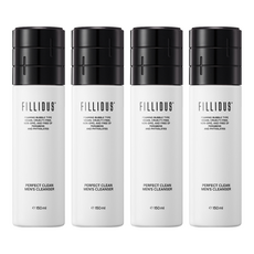 Fillidus 男性私密處清潔慕斯 泡沫型 純素 無動物實驗 不含對羥基苯甲酸酯和鄰苯二甲酸酯, 4瓶, 150ml