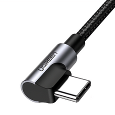 UGREEN 綠聯 60W快充電競線Type-C傳輸線 公對公編織金屬版, 3m, 1條