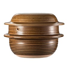 ONE TWO POT 萬土燒 日式雙蓋多功能燉煮陶鍋 3.2L, 26.5cm, 土黃色, 1個