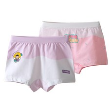 SHENGTERS盛特士 女童平角褲2件組 110cm 卡通圖案 親膚透氣