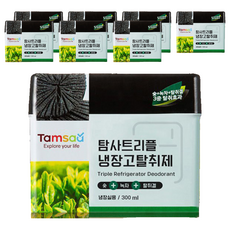 Tamsaa 冰箱除臭劑 木炭綠茶除臭凝膠三重除臭 可用90天, 300ml, 8個
