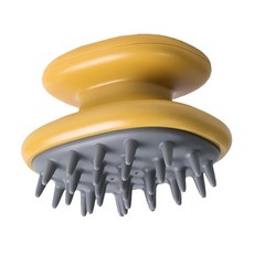 原生良品 乾濕兩用氣囊設計頭皮按摩清潔梳/洗頭刷/洗髮梳, 黃色, 1支