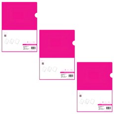 ECO Chungwoon colorchip A4 L型文件夾 20入 3組, 粉色