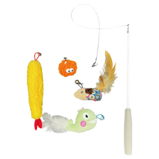 Nice u 毛樂趣 日式逗貓棒豪華套組 45 x 20 公分 材質：聚丙烯PP、棉、聚酯纖維, 1組