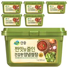 SING SONG 減少鹹味的健康調味包飯醬，韓國產洋蔥，含黃豆、小麥, 1kg, 6盒