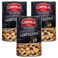 COPPOLA 柯波拉 義大利扁豆罐頭, 400g, 3罐
