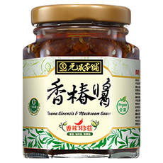 元歲本舖 香辣三珍香椿醬 純素食 含香菇/猴頭菇/袖珍菇, 175g, 1罐
