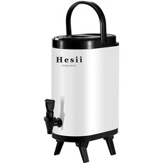 Hesii 橢圓形保溫茶桶, 純白, 10L, 1個