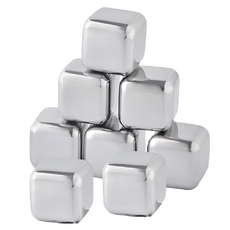 316不鏽鋼冰塊8入組 不融化不稀釋 瞬間製冷, 1組