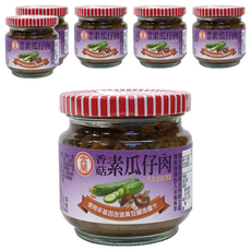 KIMLAN 金蘭 素瓜仔肉, 不添加防腐劑, 使用非基因改造黃豆釀造醬汁, 180g, 6罐