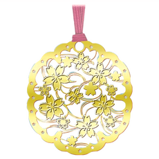 TOYO 精雕書籤 Golden Bookmark 日本製造 24K鍍金, 櫻花, 1個