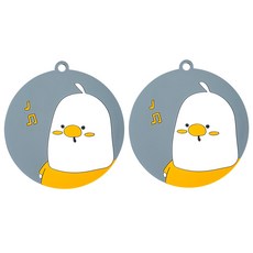 Abode 動物圖案 矽膠隔熱墊, 小鳥唱歌 灰色, 2個