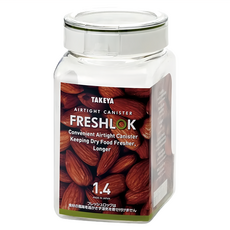 TAKEYA FRESHLOK 密封保存罐 1.4L, 日本制, 食物保鮮, 1個