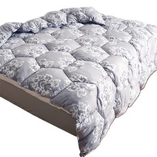 田中保暖 可水洗羽絲絨被, 3D蜂巢型車格, 極細纖維, 蓬鬆柔軟, 吸濕速乾, 7 x 6尺, 風信子