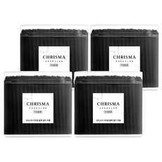 CHRISMA 黑色棉花棒 Set 4, 水滴型棉頭, 旋轉型棉頭, 200支, 4盒