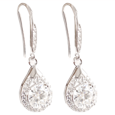 BIOAM 佰歐安 一克拉莫桑鑽耳環 Set 滿鑽鏤空設計 璀璨生輝 高雅品味