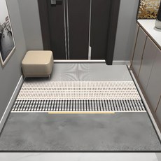 庚斯珀羅 簡約水晶絨玄關踏墊, 庚斯珀羅 灰色, 1個