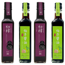 新味醬油 2入禮盒組 (初榨醬油250ml/瓶+柚子醬油250ml/瓶), 500ml, 2組