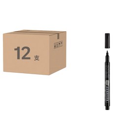 SIMBALION 雄獅 極黑奇異筆 NO.611 1.0mm 12支, 黑色, 1盒