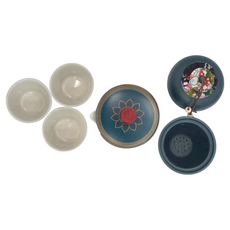 小旅行茶具, 藍色小花, 陶瓷, NCTD-B042-3, 1個