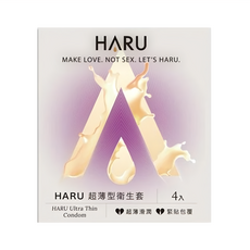 HARU 含春 Ultra Thin 極潤超薄柔型衛生套, 4個, 1盒