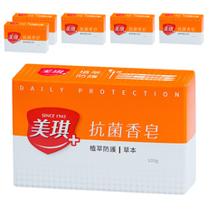 美琪抗菌香皂 草本, 三重植物精華防護 清爽保濕, 100g, 6個