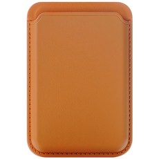 SINJIMORU MagSafe M-Vica 皮革卡皮夾式保護套, 金棕色, 1個