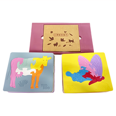 TWOBOO 二寶地墊 台灣野生動物觸覺拼圖 閃卡&酷卡 適合6個月以上幼童, 觸覺拼圖系列, TWO BOO 二寶地墊, 1盒