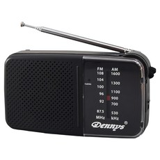 Dennys 丹尼斯 AM/FM 雙頻收音機, 黑色, RF-P55D