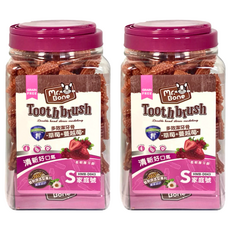 Mr.Bone 多效潔牙骨 狗零食, 草莓 + 蔓越莓, 1.2kg, 2桶