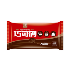 77 巧克力風味磚 牛奶口味, 400g, 1包